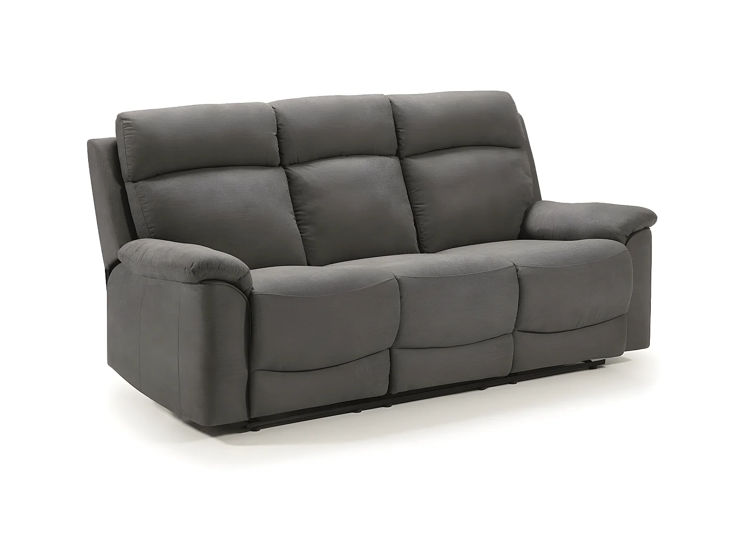 Ensemble canapé de 3 places relax manuel + canapé de 2 places fixes en tissu