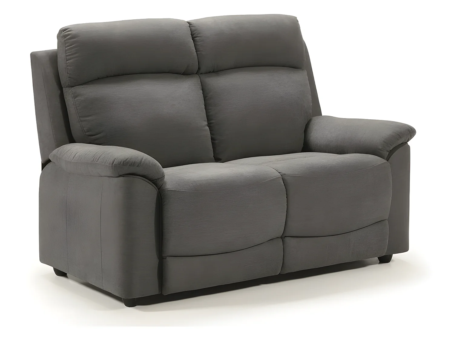 Ensemble canapé de 3 places relax manuel + canapé de 2 places fixes en tissu