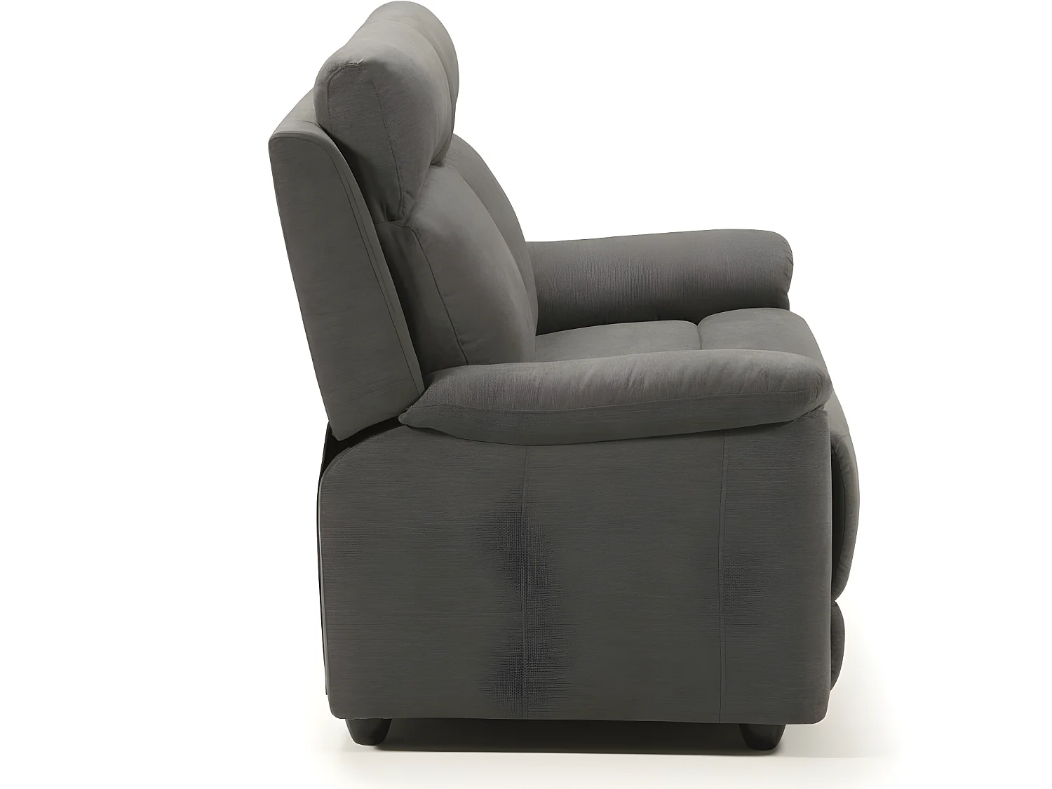 Ensemble canapé de 3 places relax manuel + canapé de 2 places fixes en tissu