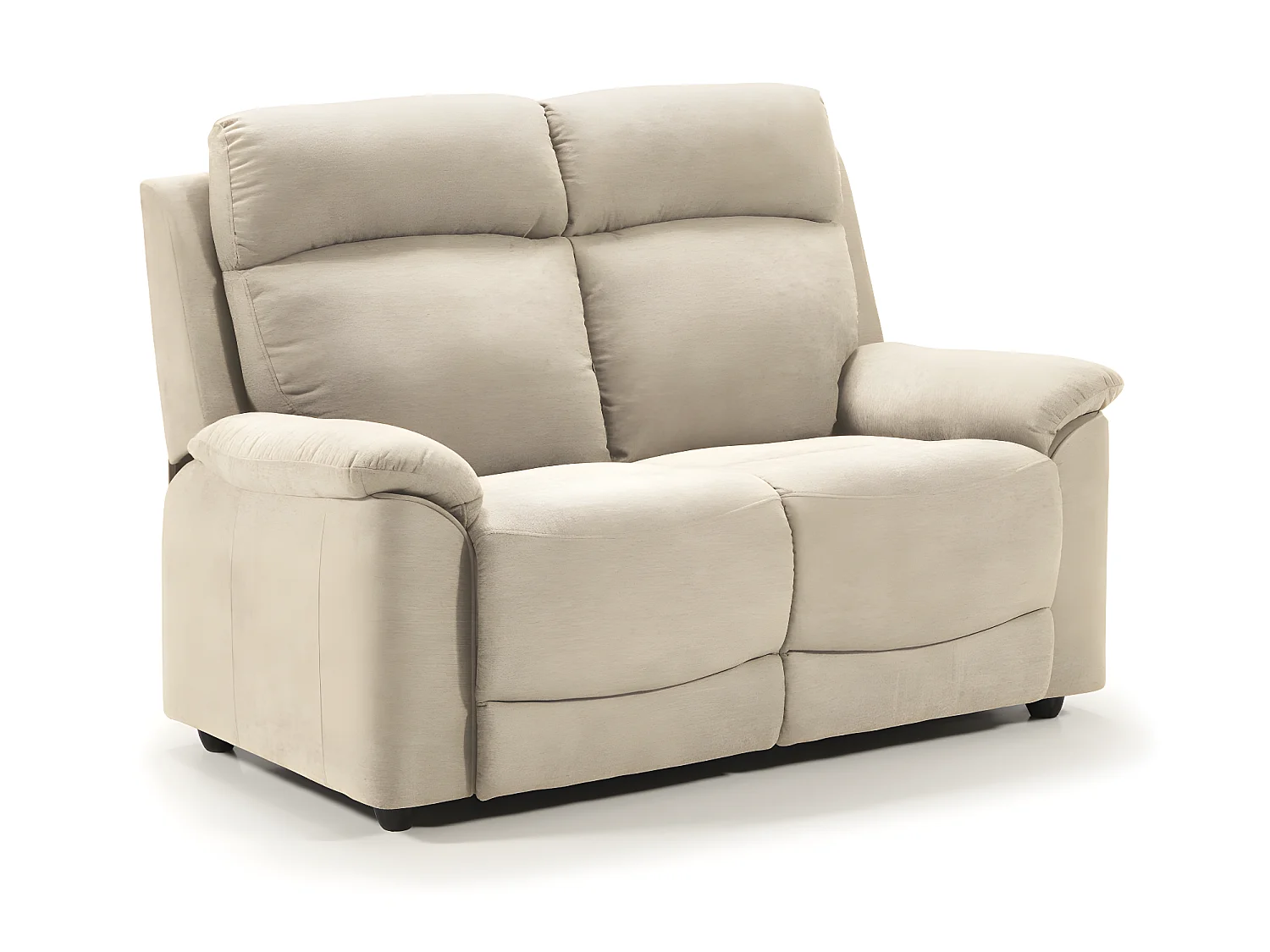 Ensemble canapé de 3 places relax manuel + canapé de 2 places fixes en tissu