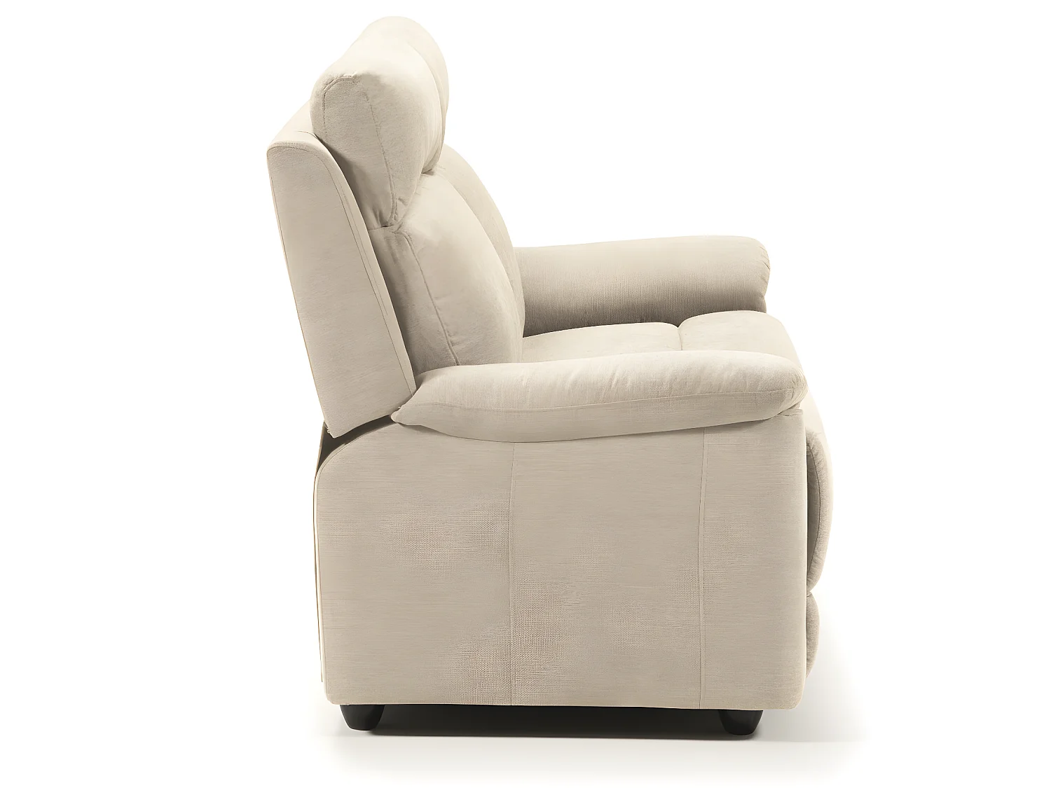 Ensemble canapé de 3 places relax manuel + canapé de 2 places fixes en tissu