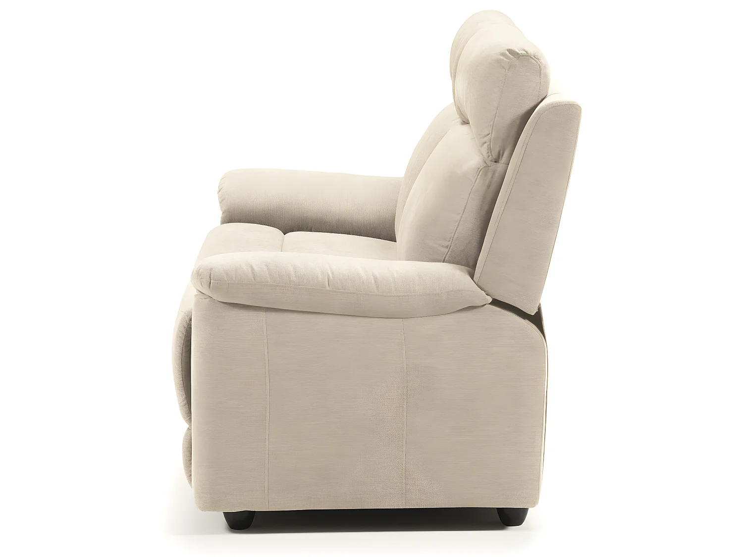 Ensemble canapé de 3 places relax manuel + canapé de 2 places fixes en tissu