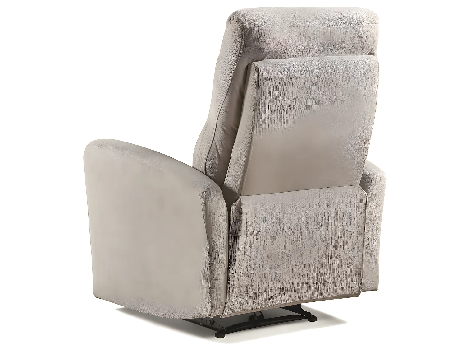 Fauteuil relax électrique en microfibre couleur Gris clair - L. 77 x P. 84 x H. 109 cm