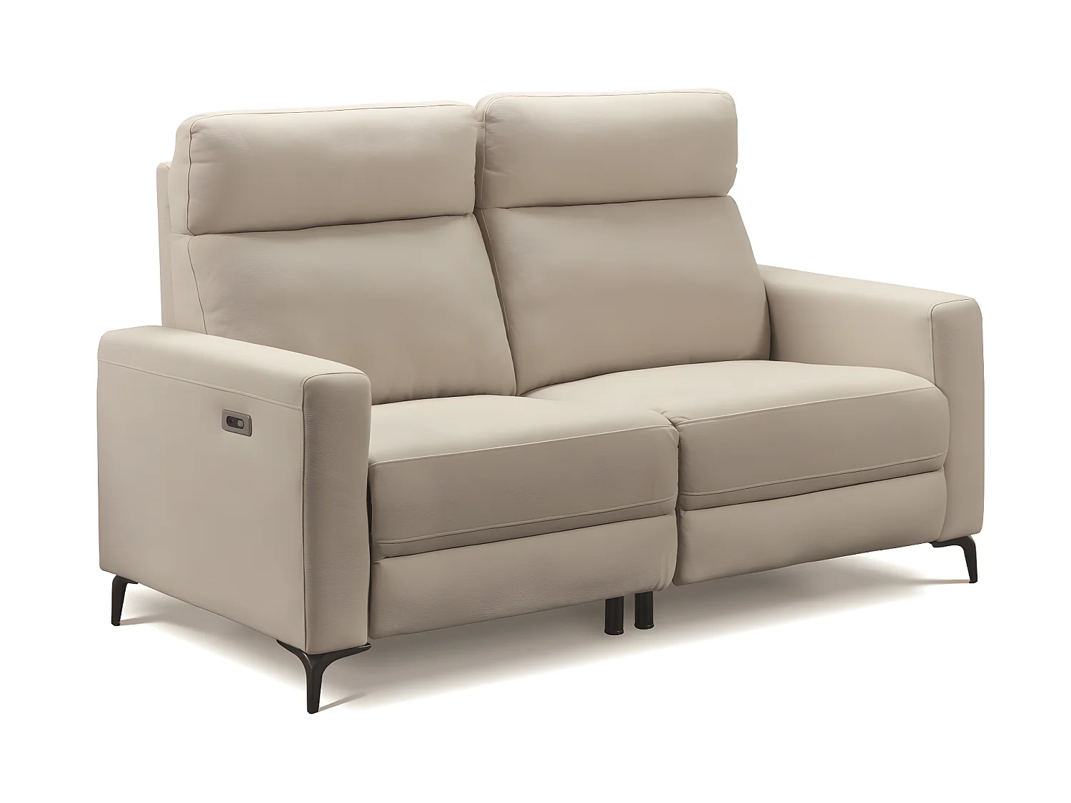 Canapé de 3 places (2 relax électriques) en tissu New Nobuck couleur Beige