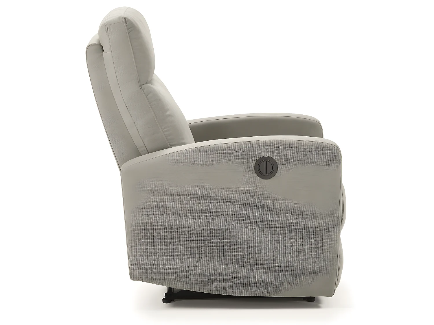 Fauteuil relax électrique en tissu waterproof couleur Gris perle