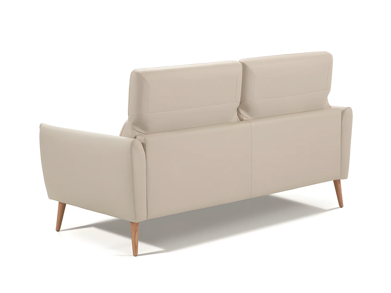 Canapé de 3 places en tissu couleur Beige - L. 188 x P. 90 x H. 103 cm