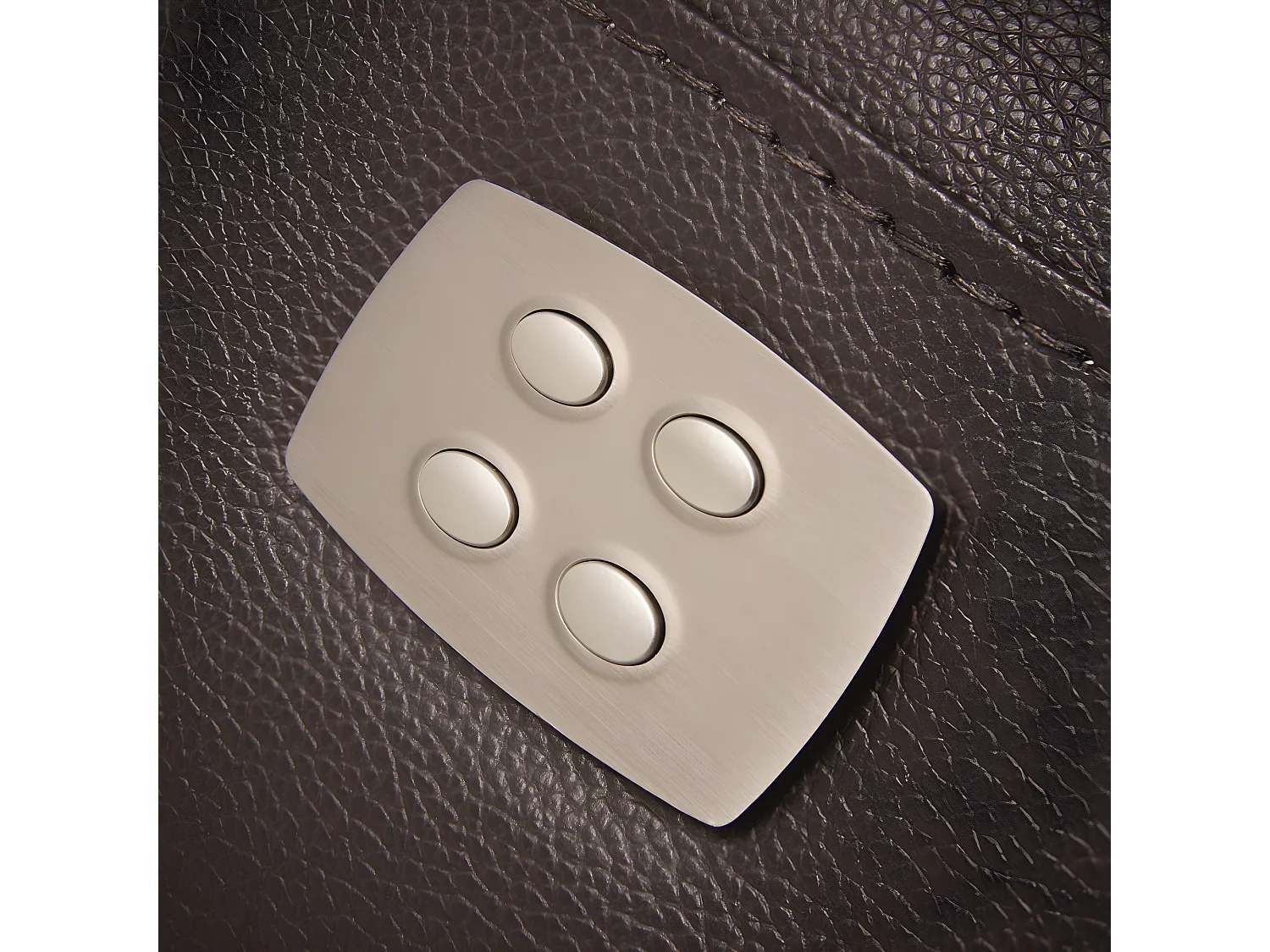 Canapé de 3 places (2 relax électriques) en Cuir/PVC couleur Gris