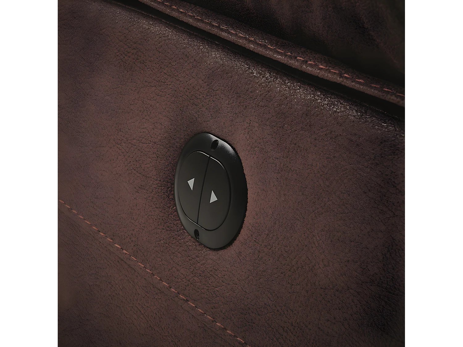 Canapé de 3 places (2 relax électriques)en tissu couleur Chocolat fil d'or