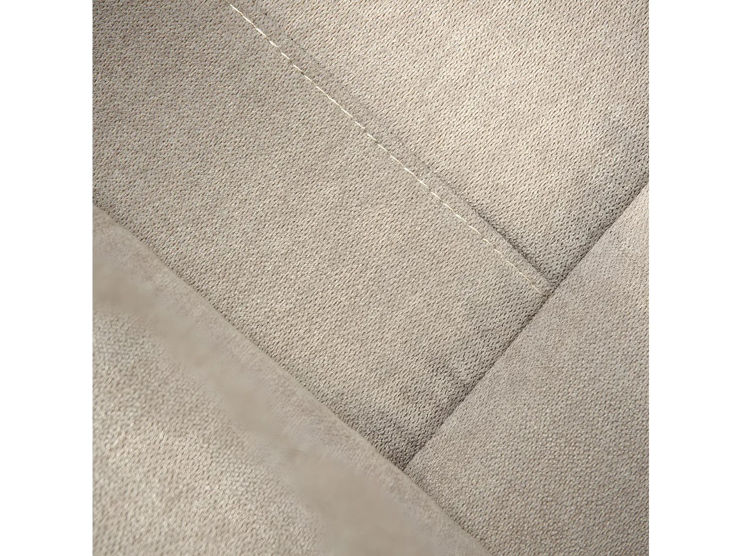 Canapé de 3 places, relax manuel en tissu couleur Crème - L. 190 x P. 90 x H. 103 cm