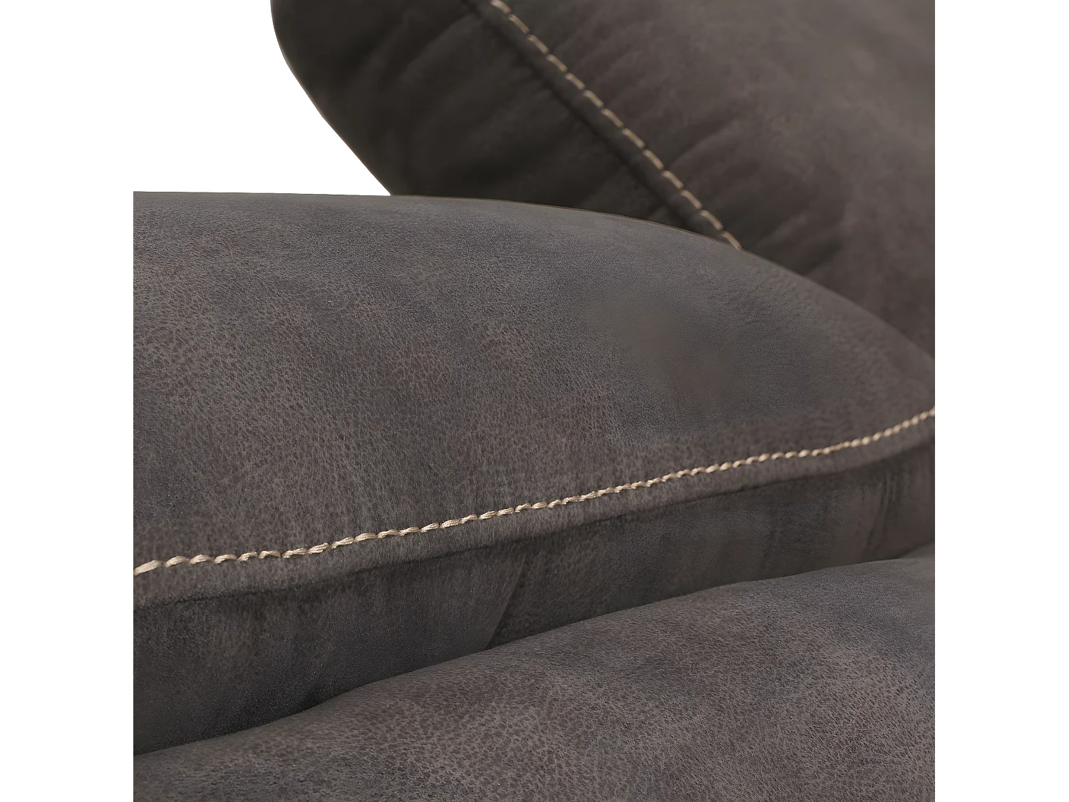 Canapé d'angle 1 relax électrique avec coffre couleur Gris foncé angle à gauche