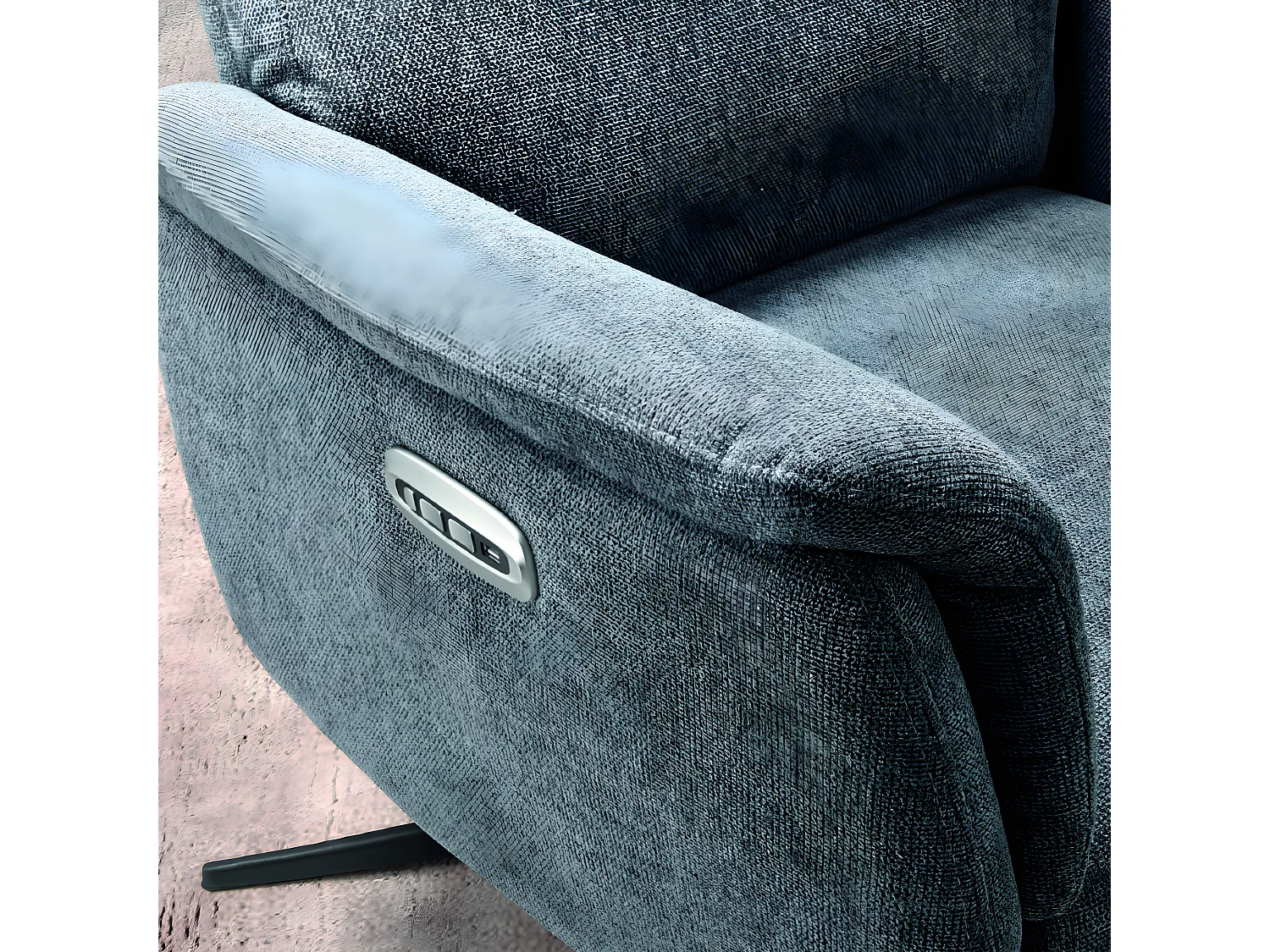 Fauteuil relax électrique en tissu polyester couleur Gris clair