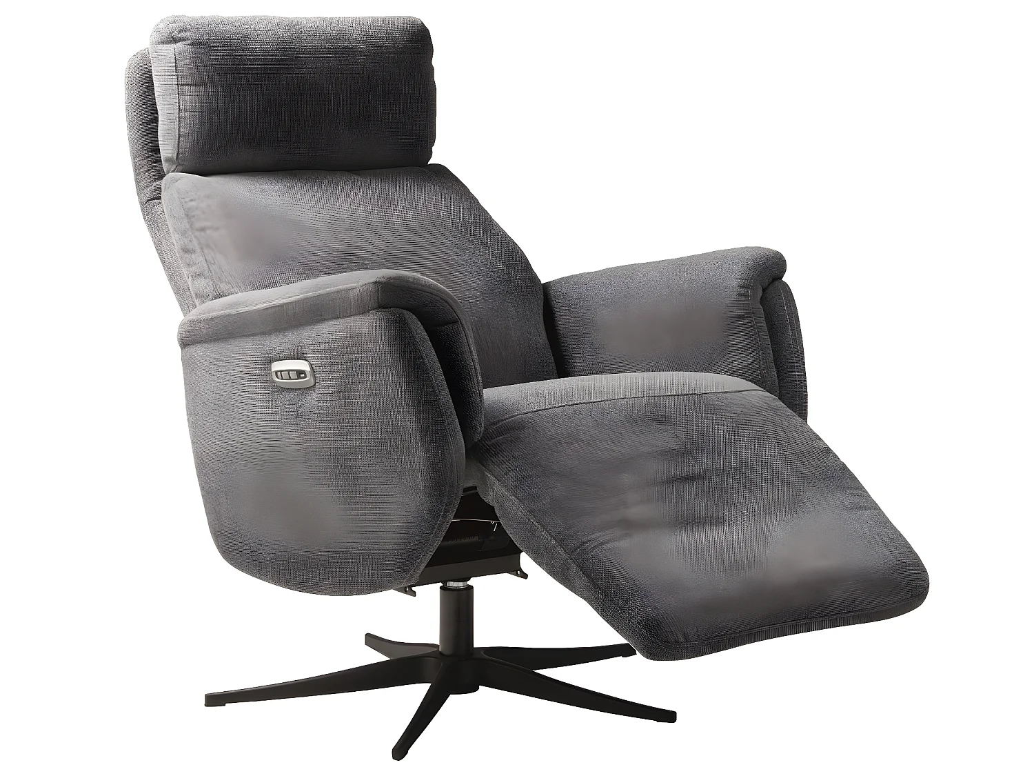 Fauteuil relax électrique en tissu polyester couleur Gris foncé
