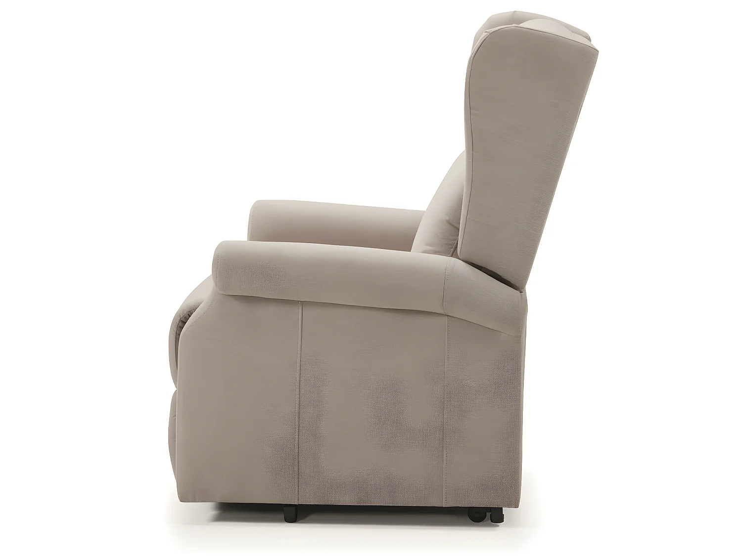 Fauteuil relax électrique releveur en tissu couleur Crème - L. 73 x P. 90 x H. 110 cm