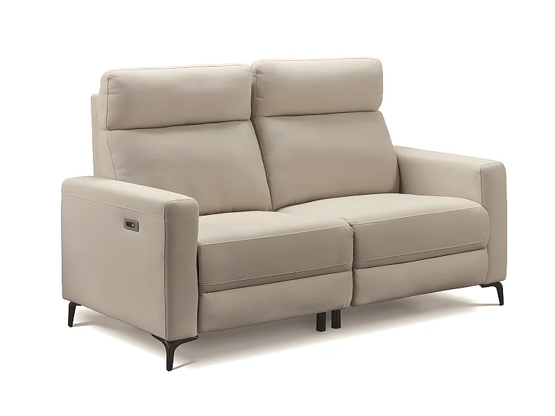 Ensemble canapé de 3 places (2 relax électriques) + canapé de 2 places fixes en tissu