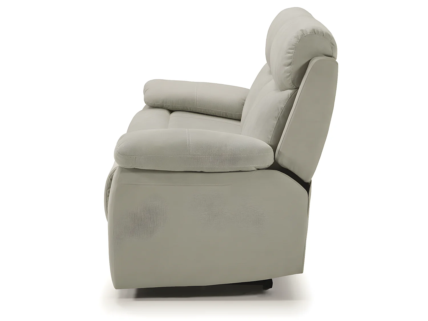 Ensemble canapé 3 places relax manuel + canapé de 2 places fixe en tissu