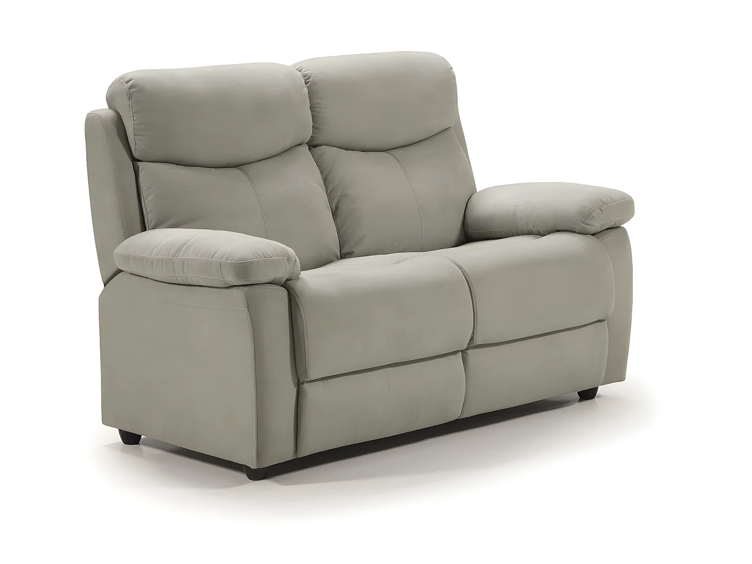 Ensemble canapé 3 places relax manuel + canapé de 2 places fixe en tissu