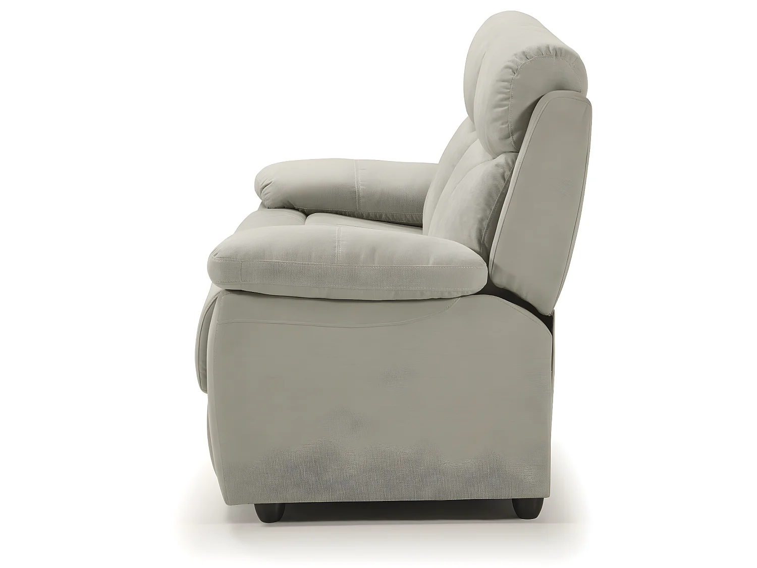 Ensemble canapé 3 places relax manuel + canapé de 2 places fixe en tissu