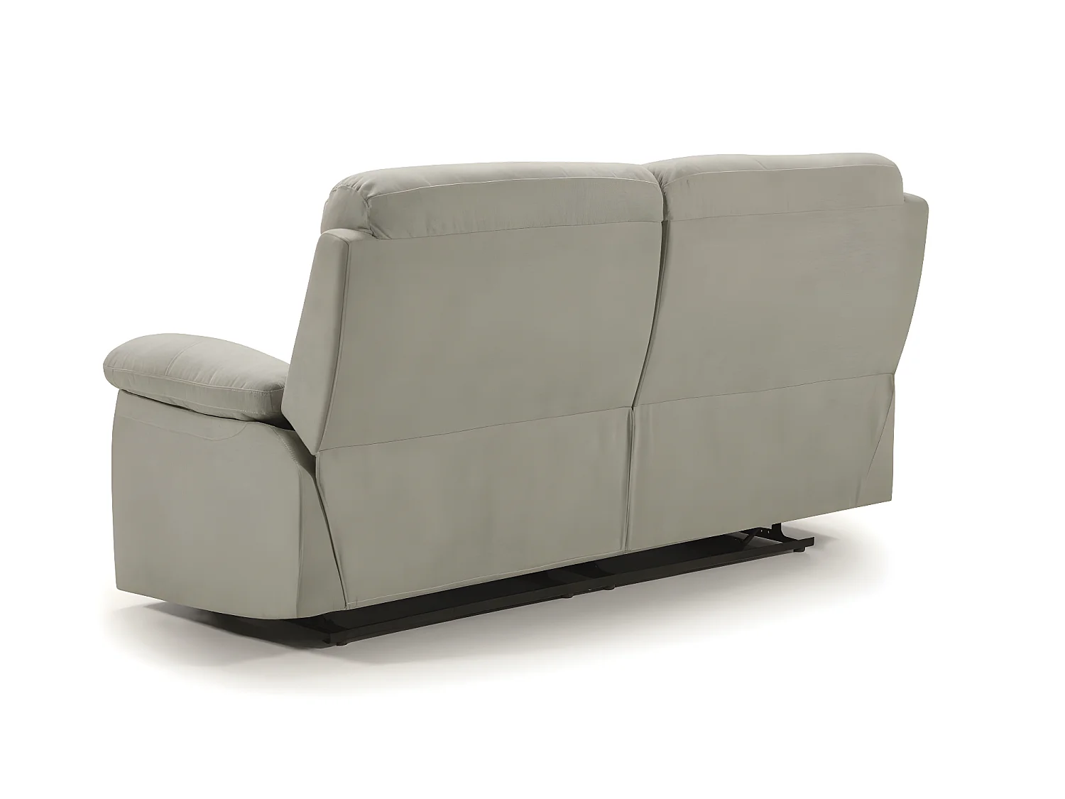 Ensemble canapé 3 places relax manuel + canapé de 2 places fixe en tissu