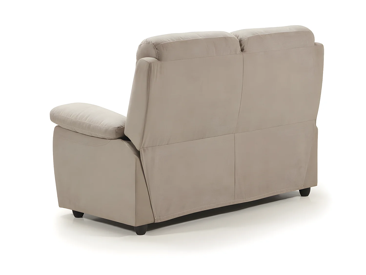 Ensemble canapé 3 places relax manuel + canapé de 2 places fixe en tissu couleur Crème