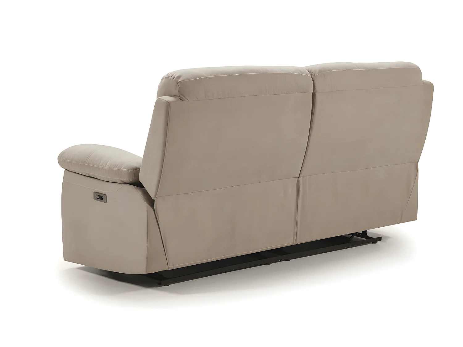 Ensemble canapé 3 places (2 relax électriques) + canapé de 2 places fixes en tissu