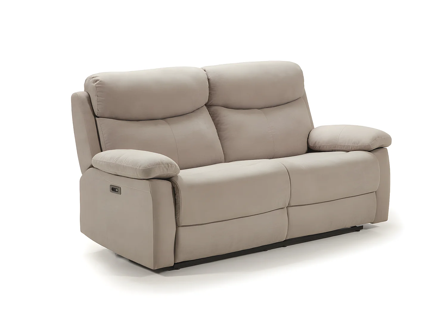 Ensemble canapé 3 places (2 relax électriques) + canapé de 2 places fixes en tissu