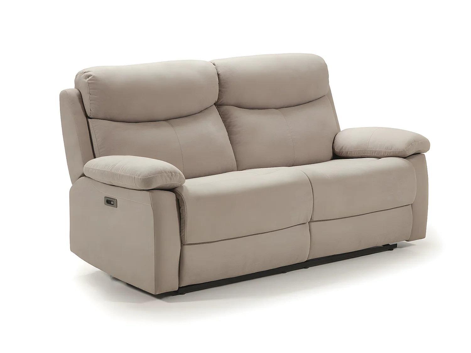 Ensemble canapé 3 places (2 relax électriques) + canapé de 2 places fixes en tissu