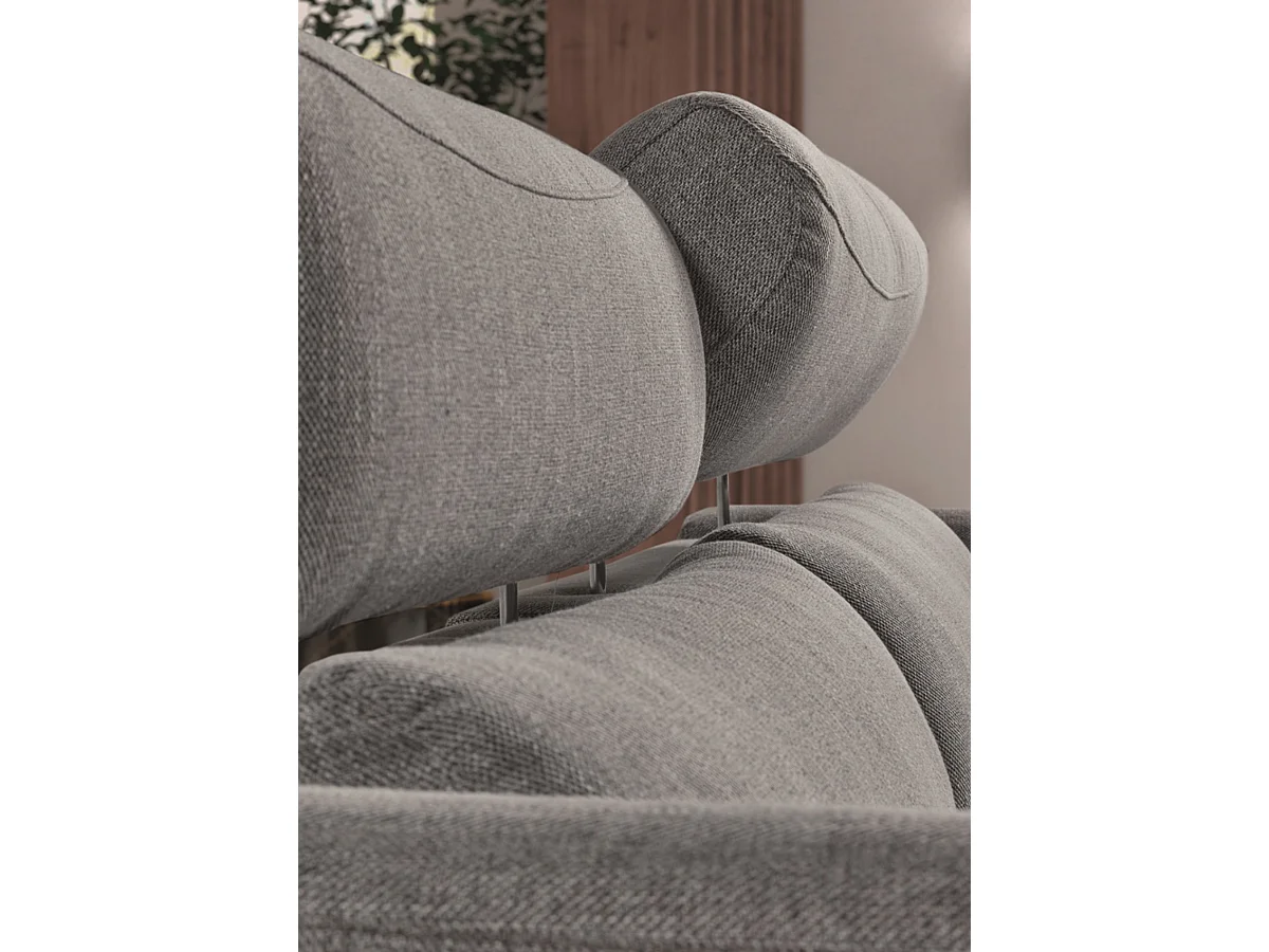 Ensemble canapé de 3 places relax électrique + canapé de 2 places fixes en tissu