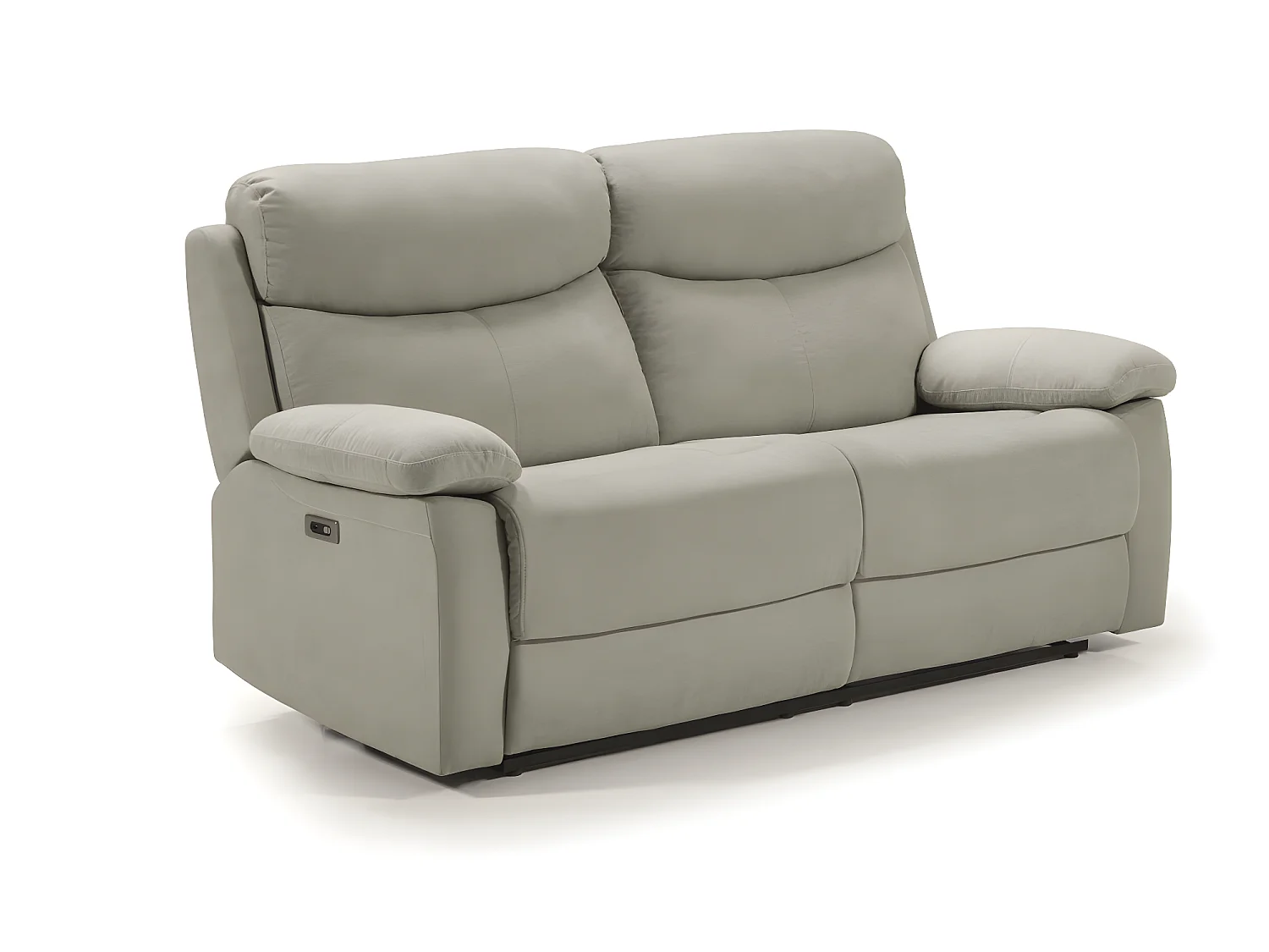 Ensemble canapé 3 places (2 relax électriques) + canapé de 2 places fixe en tissu