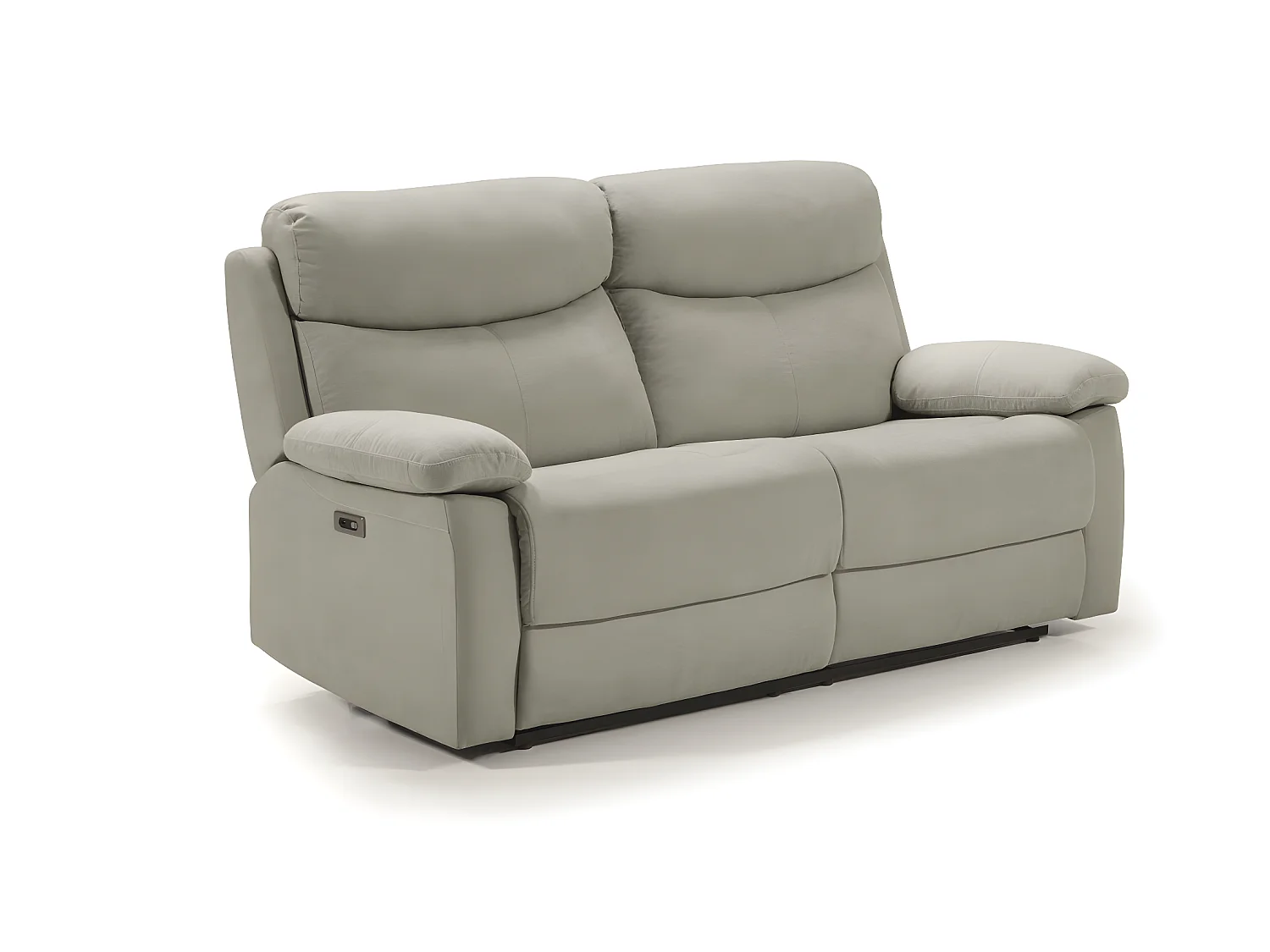 Ensemble canapé 3 places (2 relax électriques) + canapé de 2 places fixe en tissu