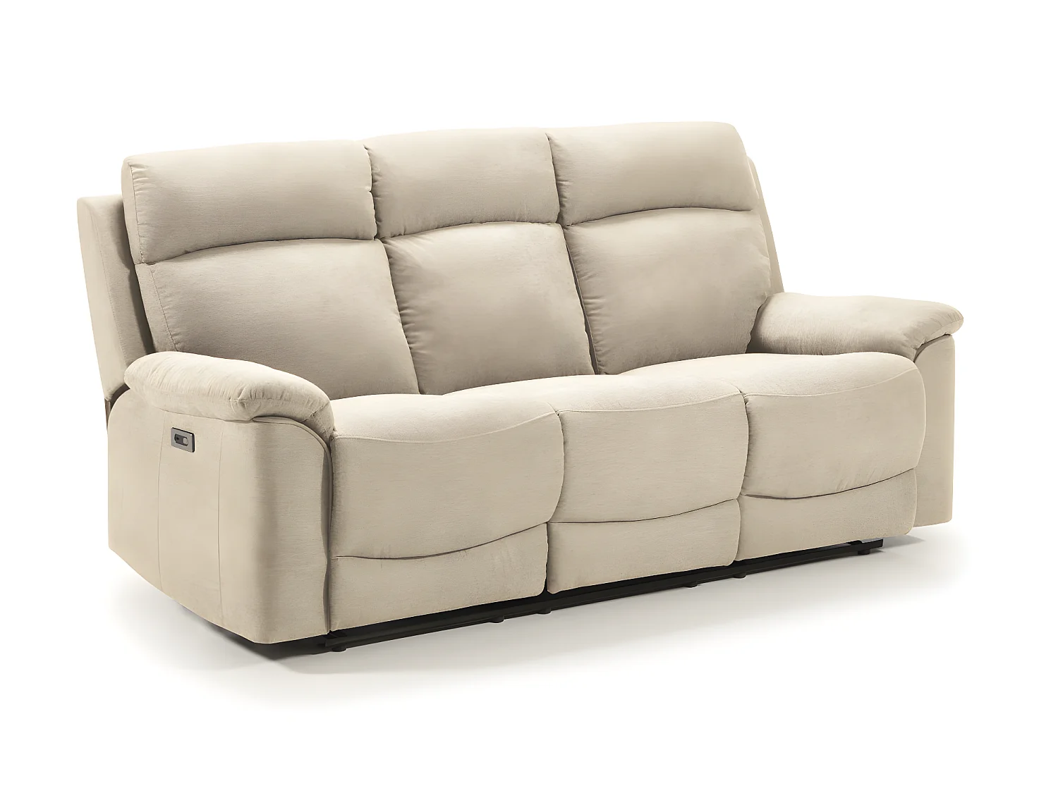 Ensemble canapé de 3 places relax électrique + canapé de 2 places fixes en tissu