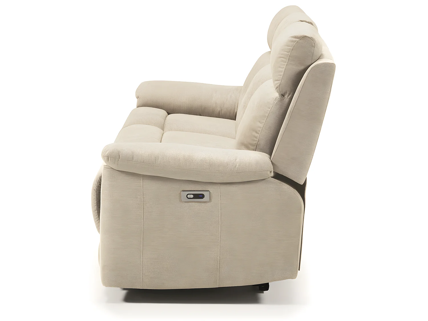 Ensemble canapé de 3 places relax électrique + canapé de 2 places fixes en tissu