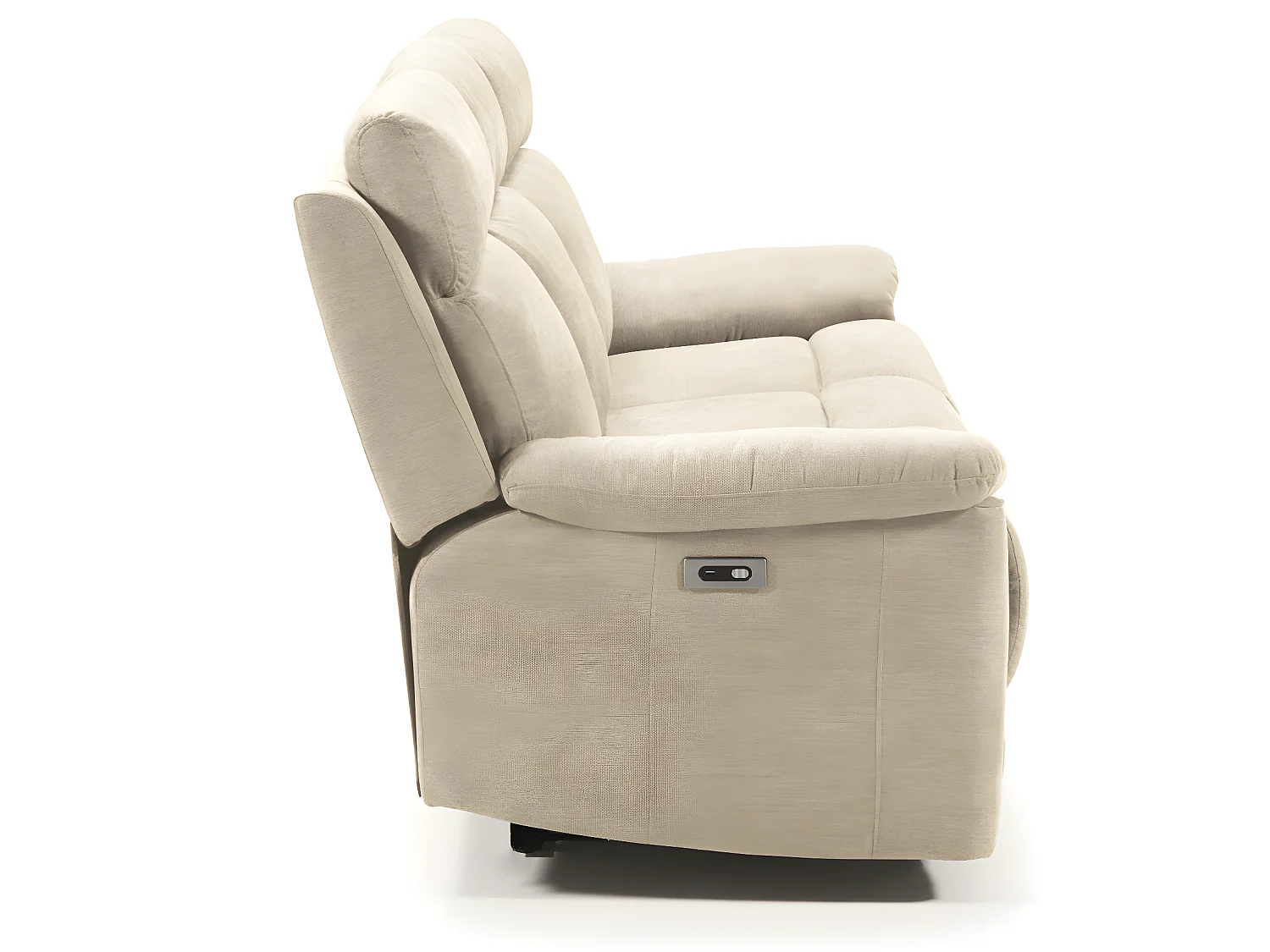 Ensemble canapé de 3 places relax électrique + canapé de 2 places fixes en tissu