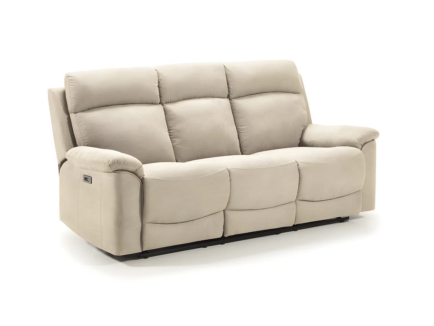 Ensemble canapé de 3 places relax électrique + canapé de 2 places fixes en tissu