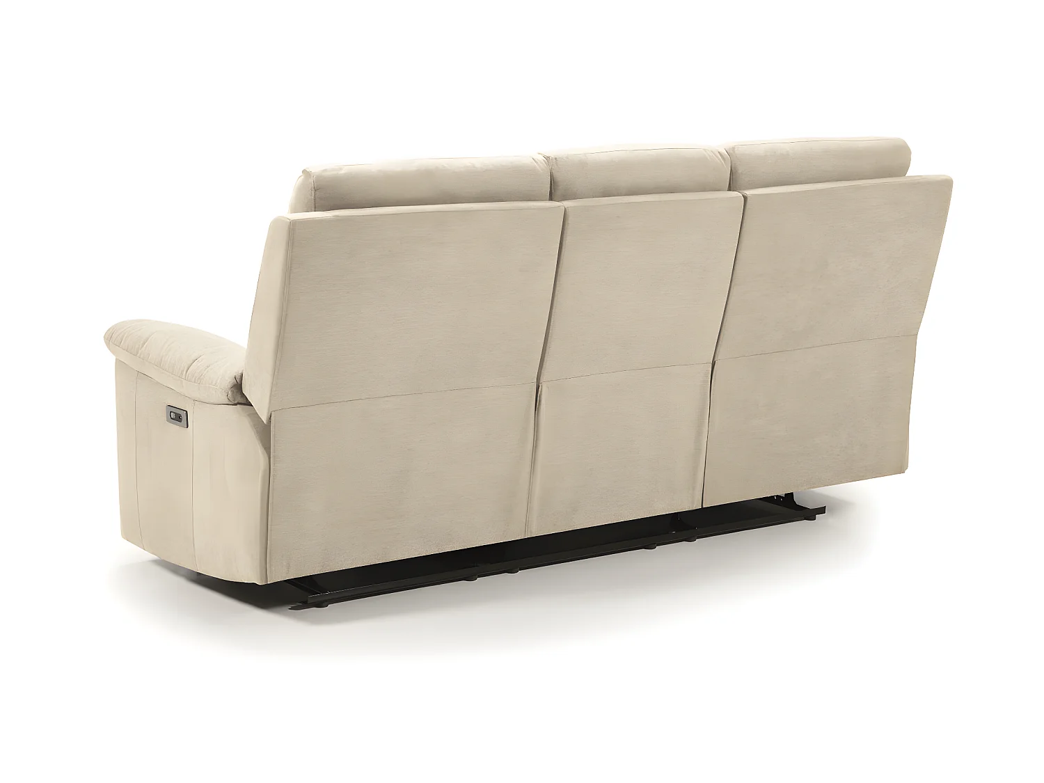 Ensemble canapé de 3 places relax électrique + canapé de 2 places fixes en tissu