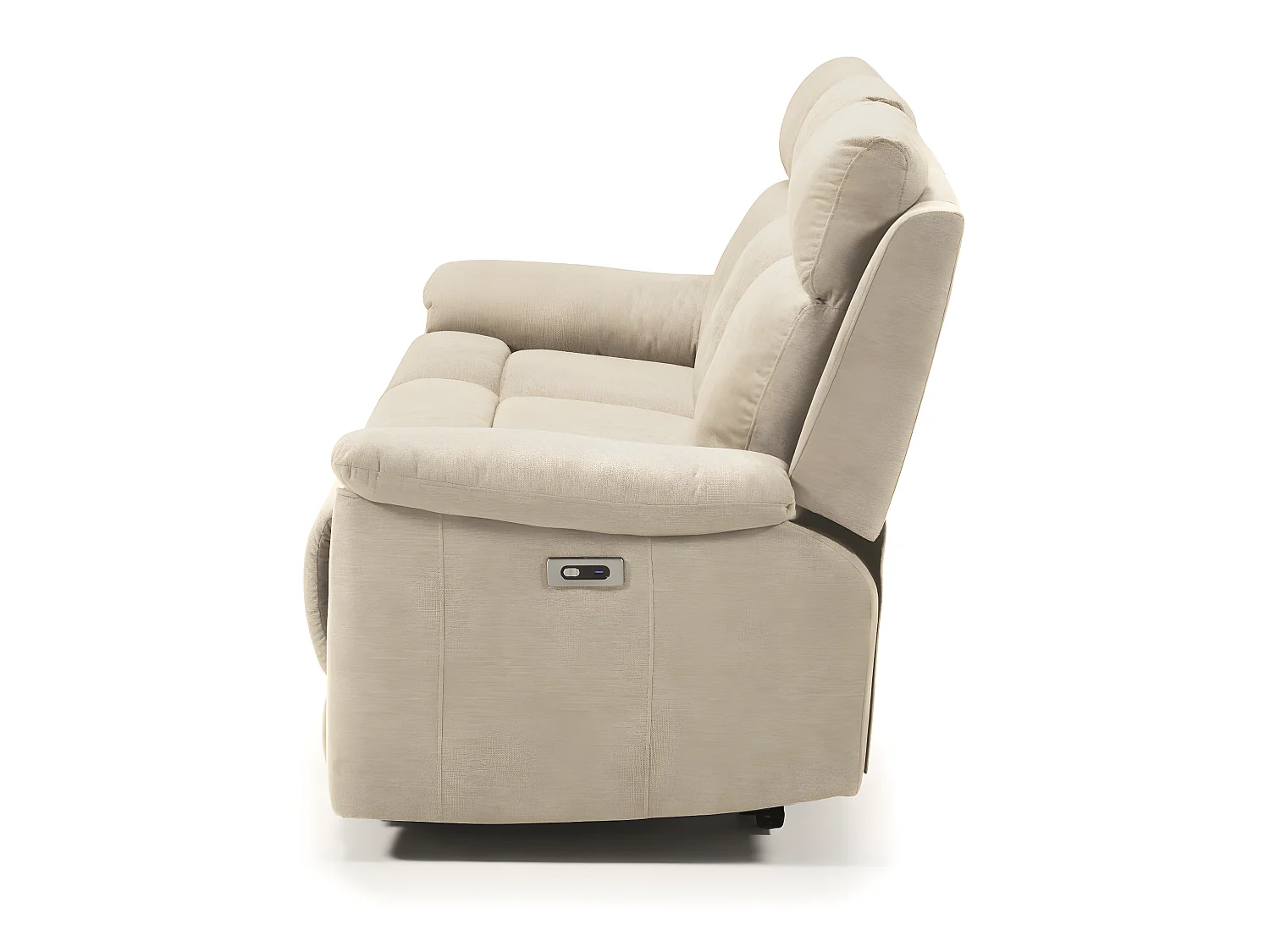 Ensemble canapé de 3 places relax électrique + canapé de 2 places fixes en tissu