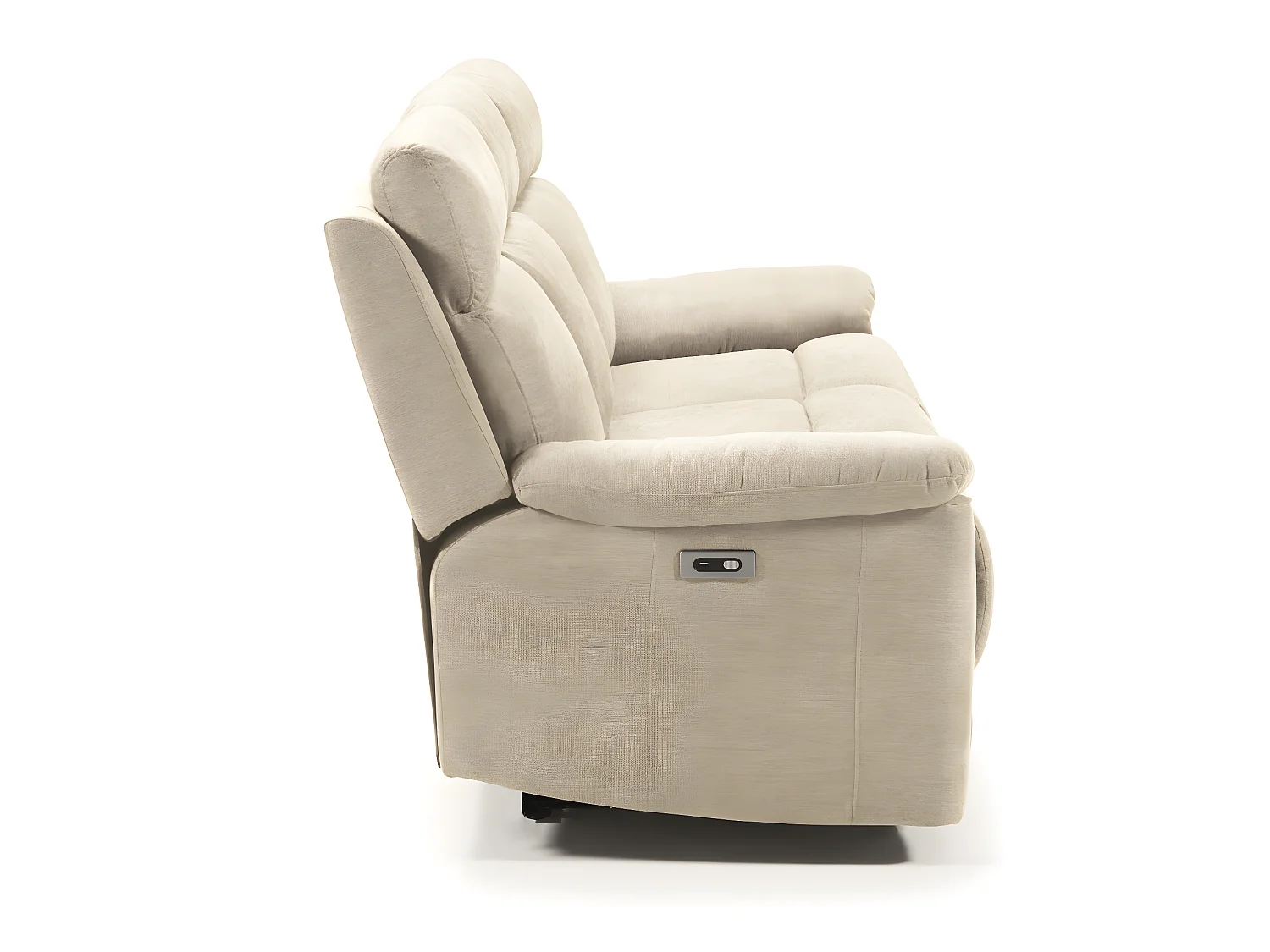 Ensemble canapé de 3 places relax électrique + canapé de 2 places fixes en tissu