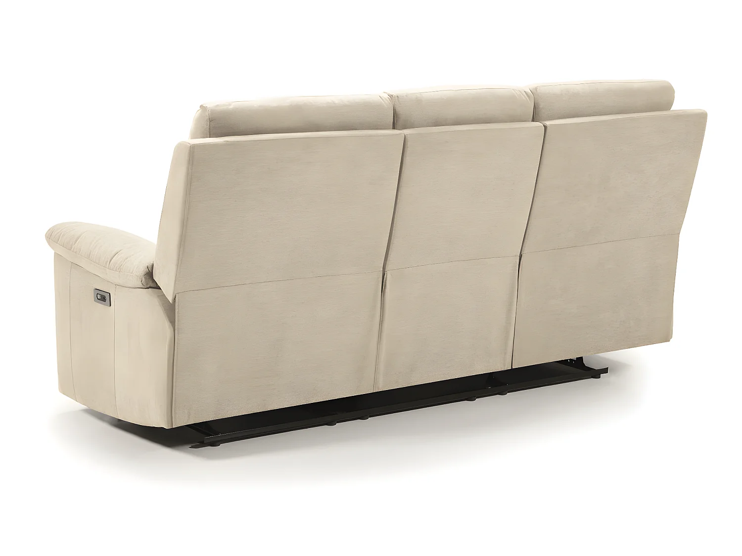 Ensemble canapé de 3 places relax électrique + canapé de 2 places fixes en tissu