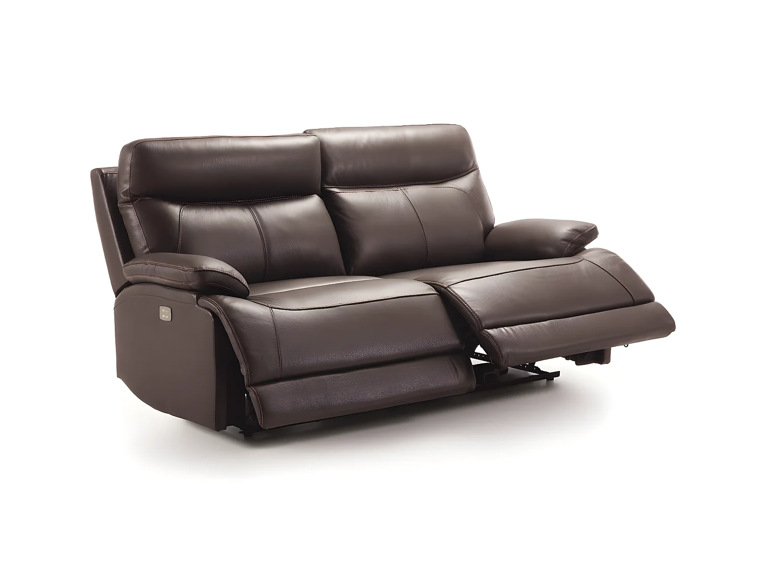 Ensemble canapé de 3 places (2 relax électriques) + canapé de 2 places fixes en Cuir/PVC