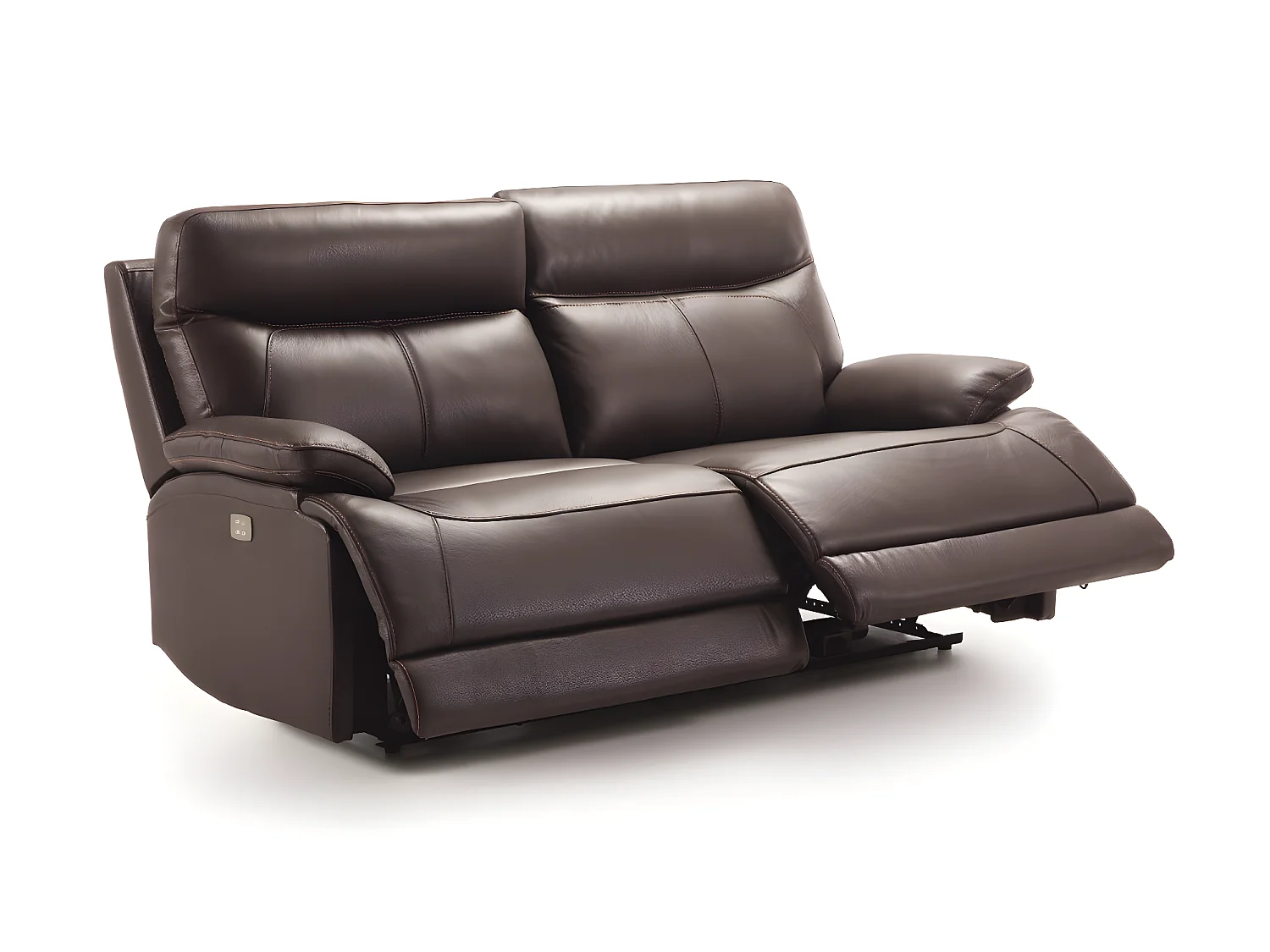 Ensemble canapé de 3 places (2 relax électriques) + canapé de 2 places fixes en Cuir/PVC