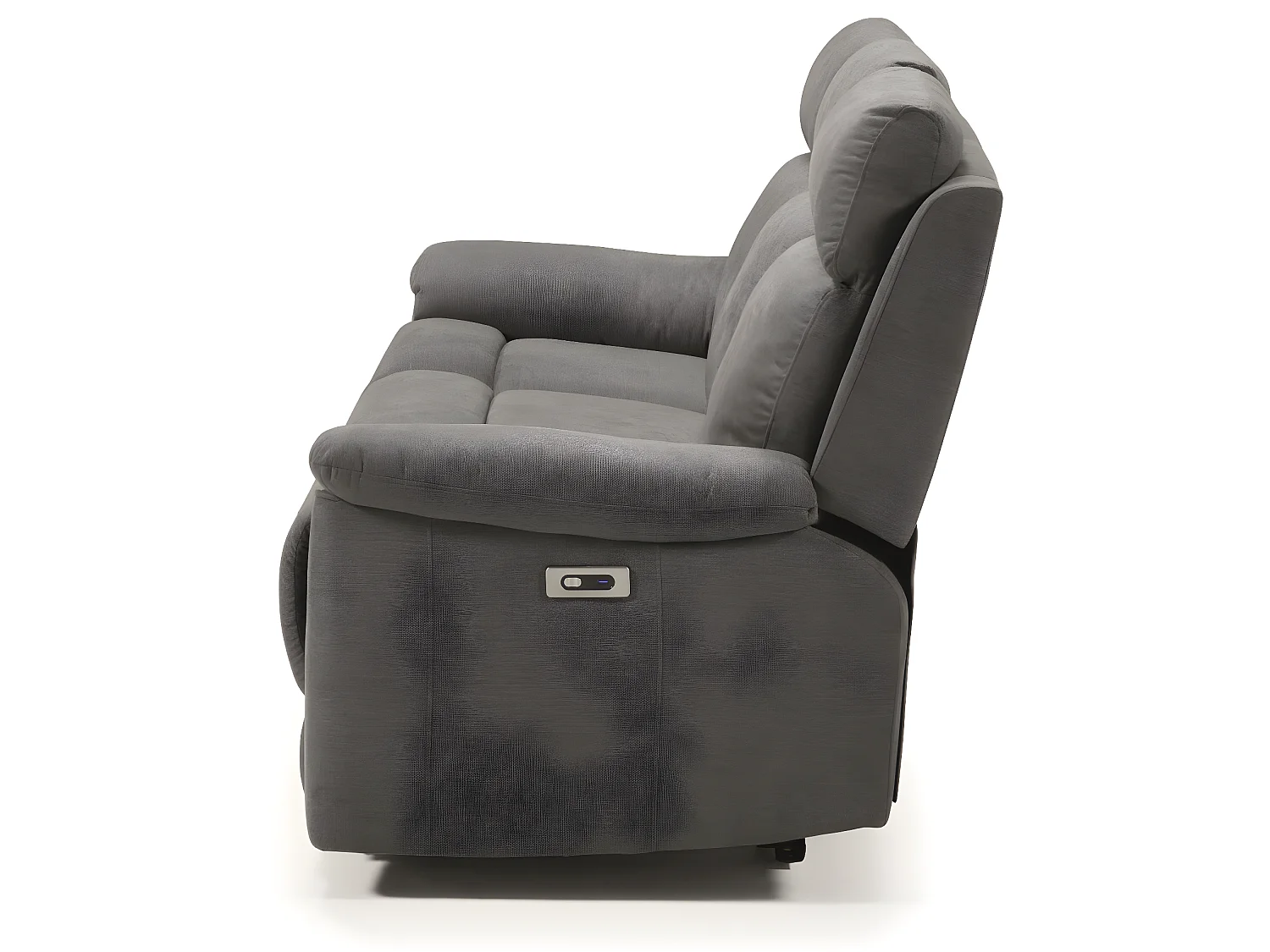 Ensemble canapé de 3 places relax électrique + canapé de 2 places fixes en tissu