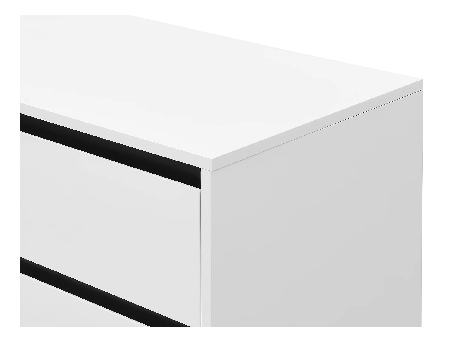 Aparador con 2 puertas y 3 cajones de MDF y acero - Blanco y negro - ABUJA de Pascal Morabito