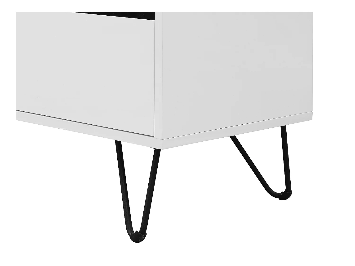 Aparador con 2 puertas y 3 cajones de MDF y acero - Blanco y negro - ABUJA de Pascal Morabito