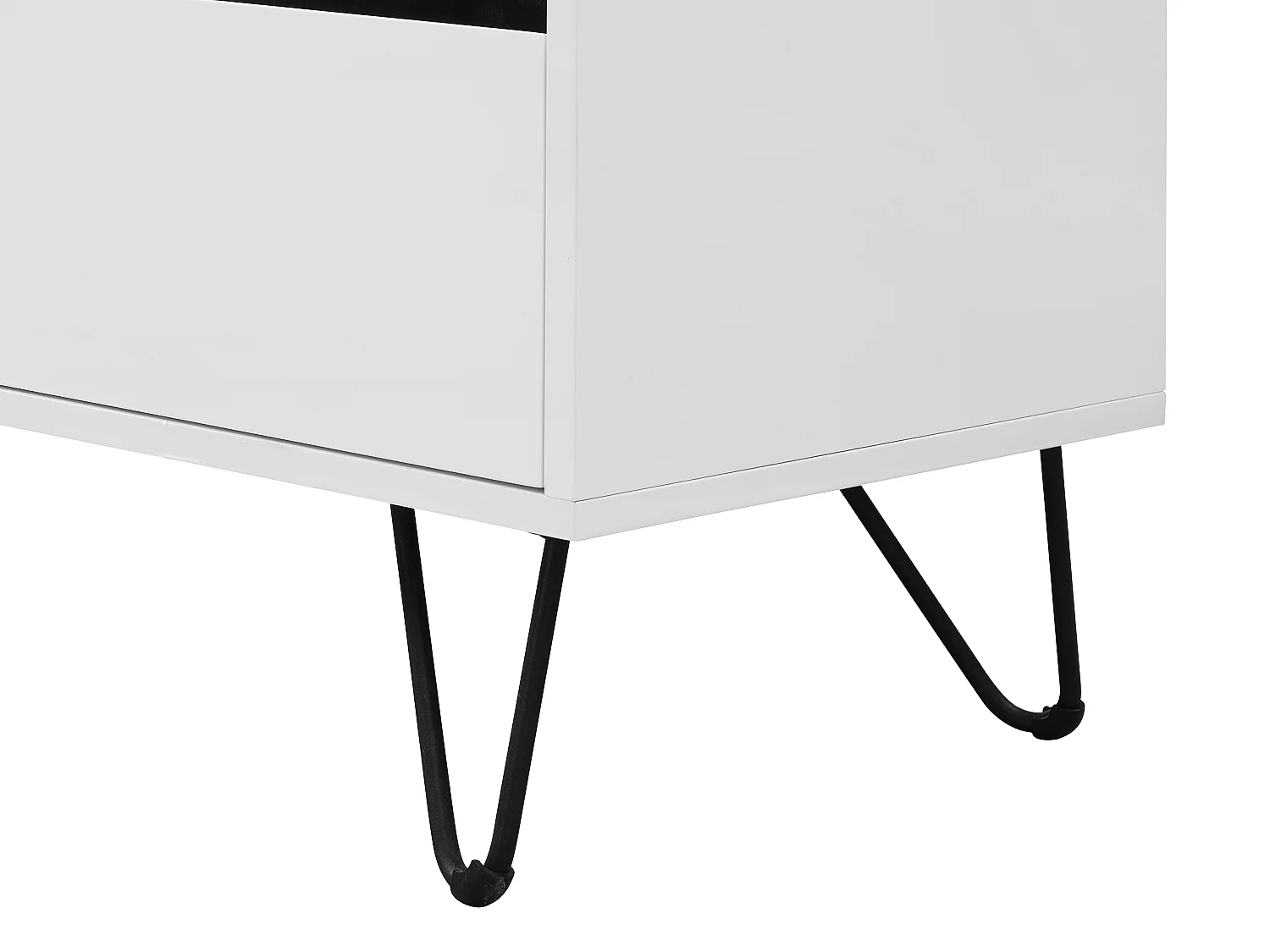 Credenza con 2 ante e 3 cassetti in MDF e acciaio Bianco e Nero - ABUJA di PASCAL MORABITO