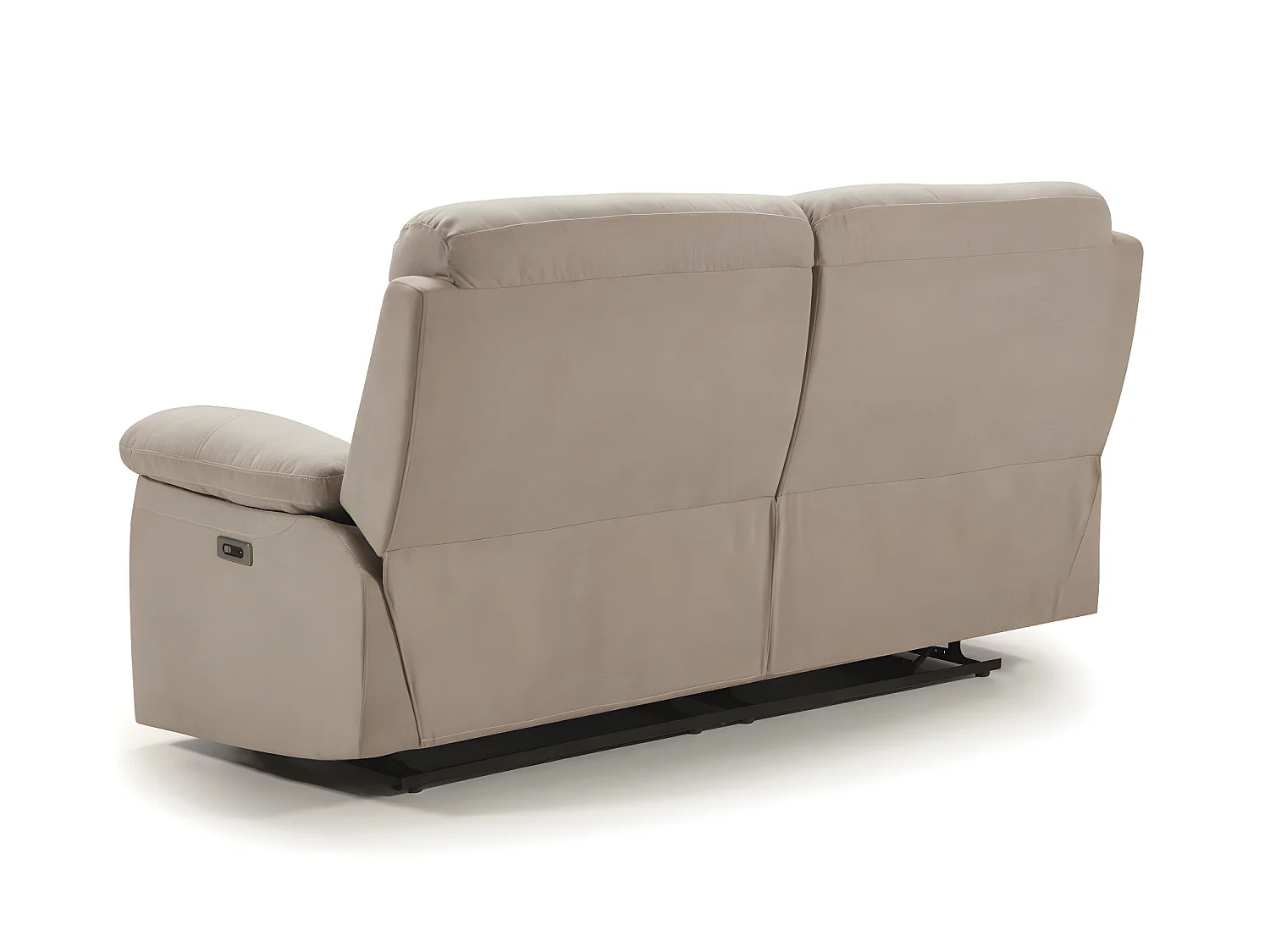 Canapé de 3 places (2 relax électriques) en tissu couleur Crème