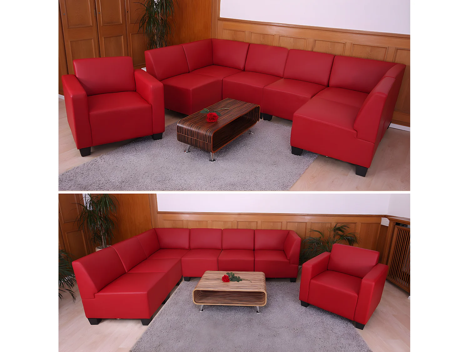 Zestaw sof Moncalieri (2-częściowy),  Red