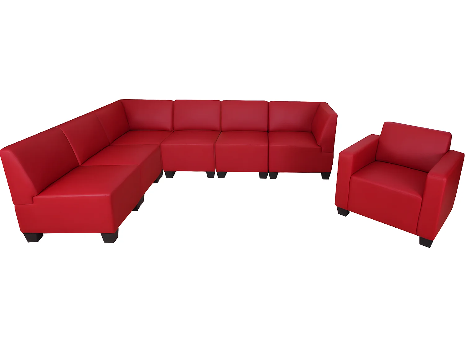 Zestaw sof Moncalieri (2-częściowy),  Red