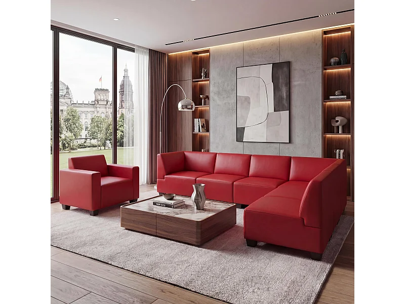 Zestaw wypoczynkowy Moncalieri (2-częściowy),  czerwony