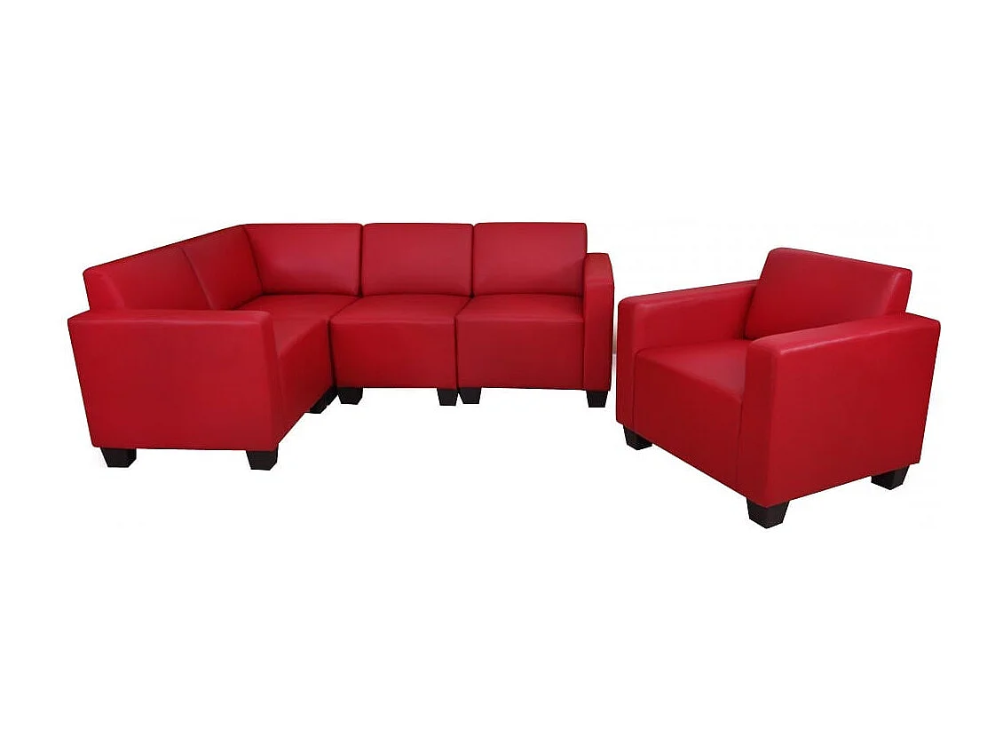 Couch-Garnitur Moncalieri (2-teilig), Rot