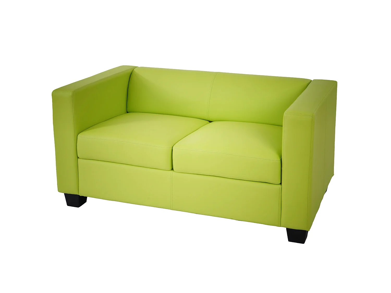 Zestaw sof 3-2-1 Lille (3-częściowy),  imitacja skóry, jasnozielony