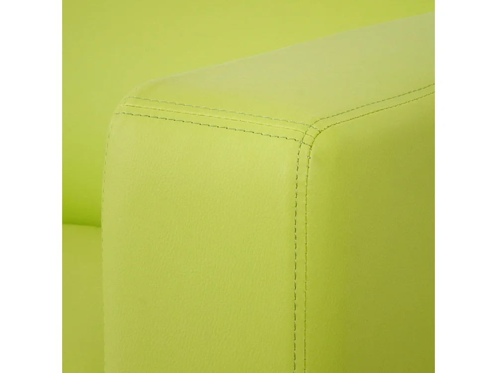 Salotto componibile lounge moderno elegante Lille M65 composizione 3-2-1 ecopelle verde